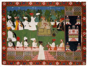 Maharaja Adjit Singh de Inde Peinture à l'huile